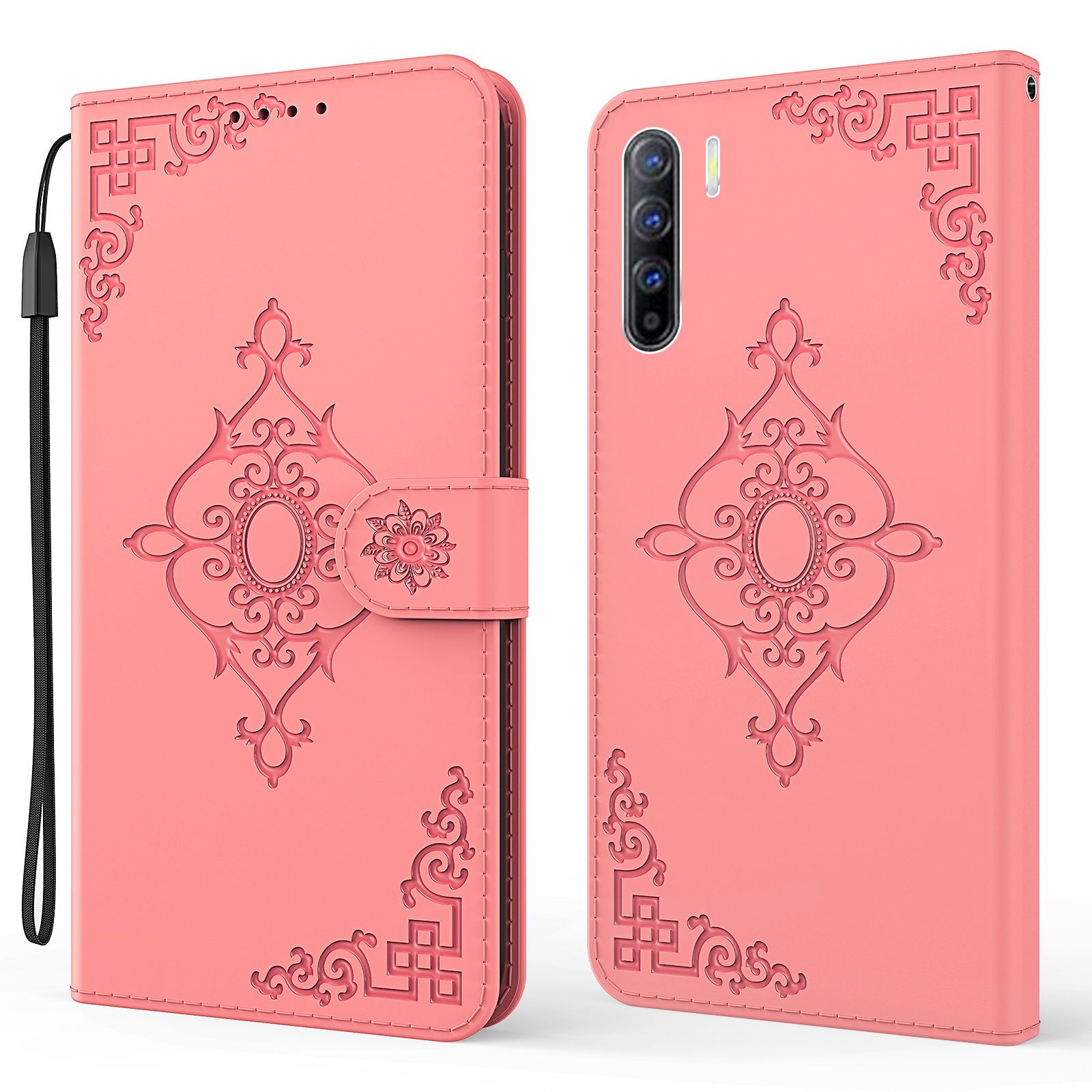 For OPPO A91 / F15 / Reno 3 (4G) Phone Case Magnetic Wallet Flip Cover Shockproof Protection Cellphone Leather Cases Shell