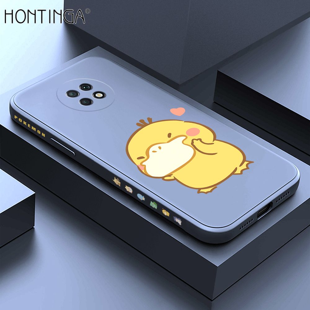 Hontinga for Redmi Note 9T Case Side Design Trendy Cartoon Sign Back Cover Soft Square Edge Pattern Liquid Silicone Phone Cases