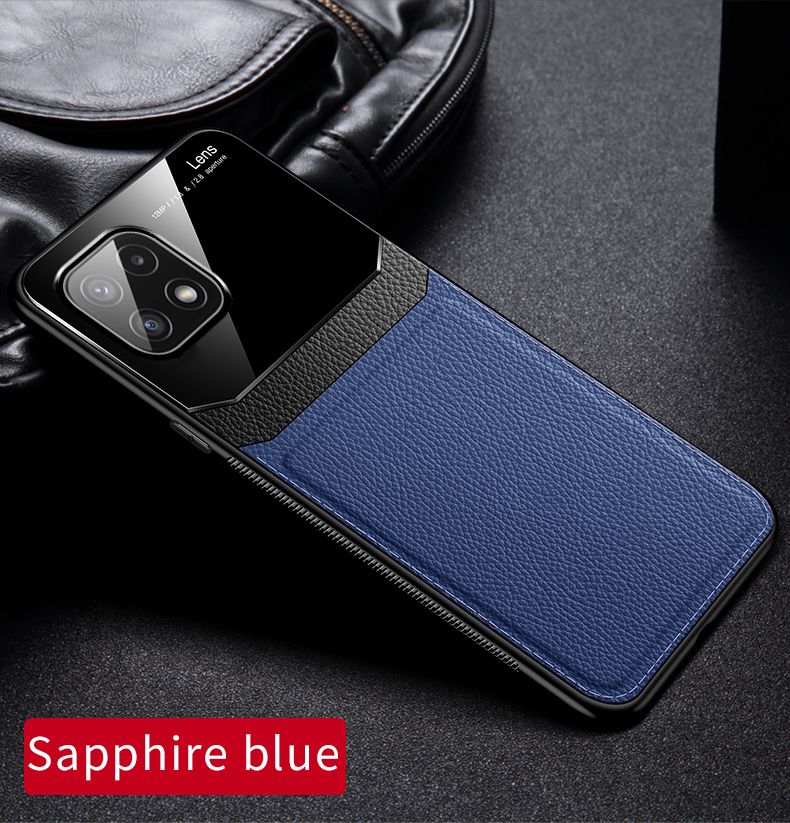 iCaseCover for Samsung Galaxy A22 5G Soft Case Hybrid TPU Leather Tempered Glass Shockproof Back Cover