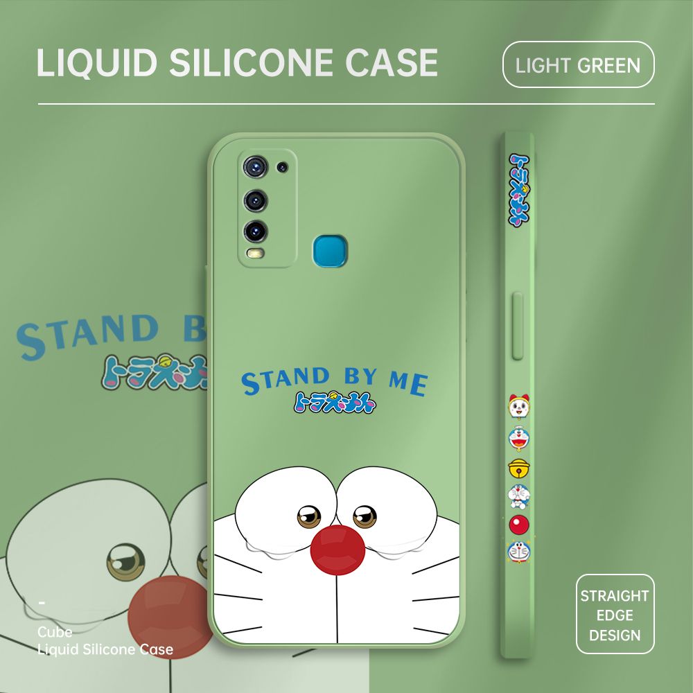ZeroQiQi for Vivo Y30i Case Cartoon Weeping Cat Phone Cover Soft Full Lens Protection Casing Ultra Thin Soft Liquid Silicone Phone Cases