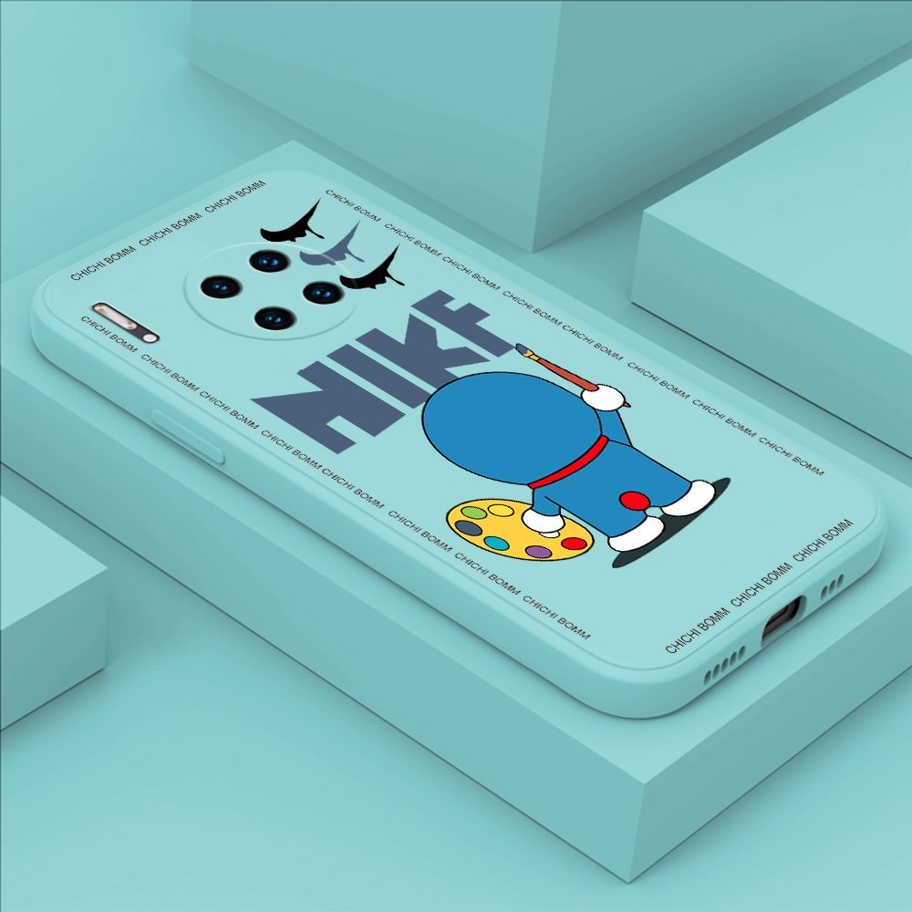 Hontinga for Huawei Mate30 Pro Case Fashion Cat Phone Case Phone Case Soft Square Edge Silicone Cases Full Lens Cover Shockproof Protection Cover