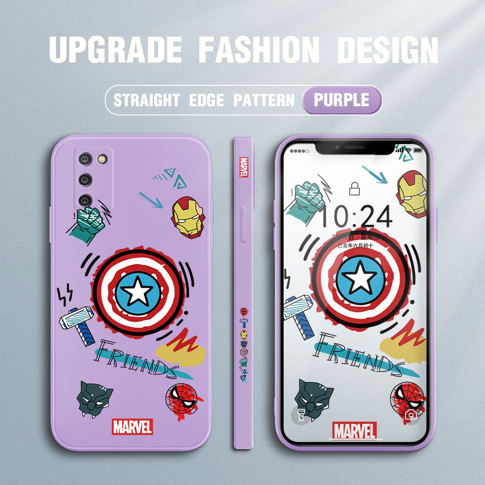 UCUC for Samsung Galaxy A02S / M02S Back Cover Creative Shield Ultra Thin Soft Luxury Square Multicolor Liquid Silicone Phone Case
