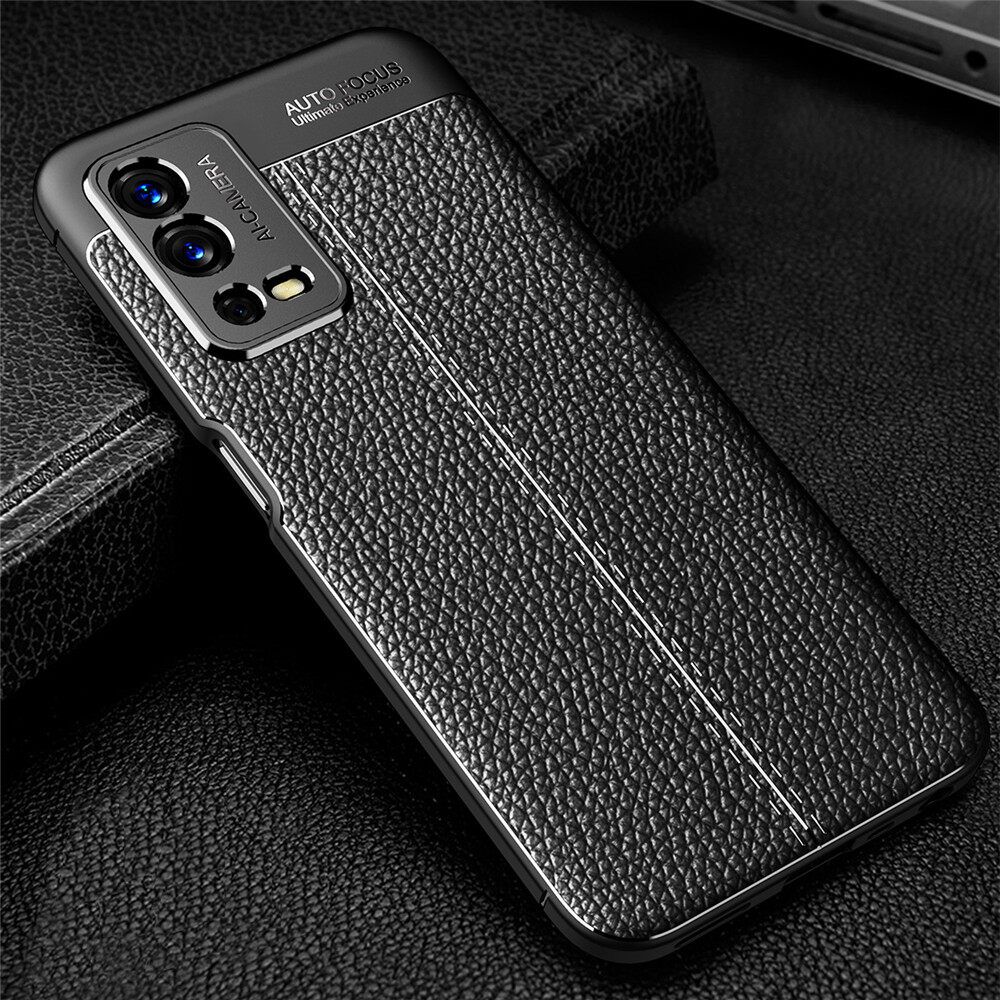 For OPPO A55 4G Case Leather Business Back Cover Camera Protection Shockproof Softcase