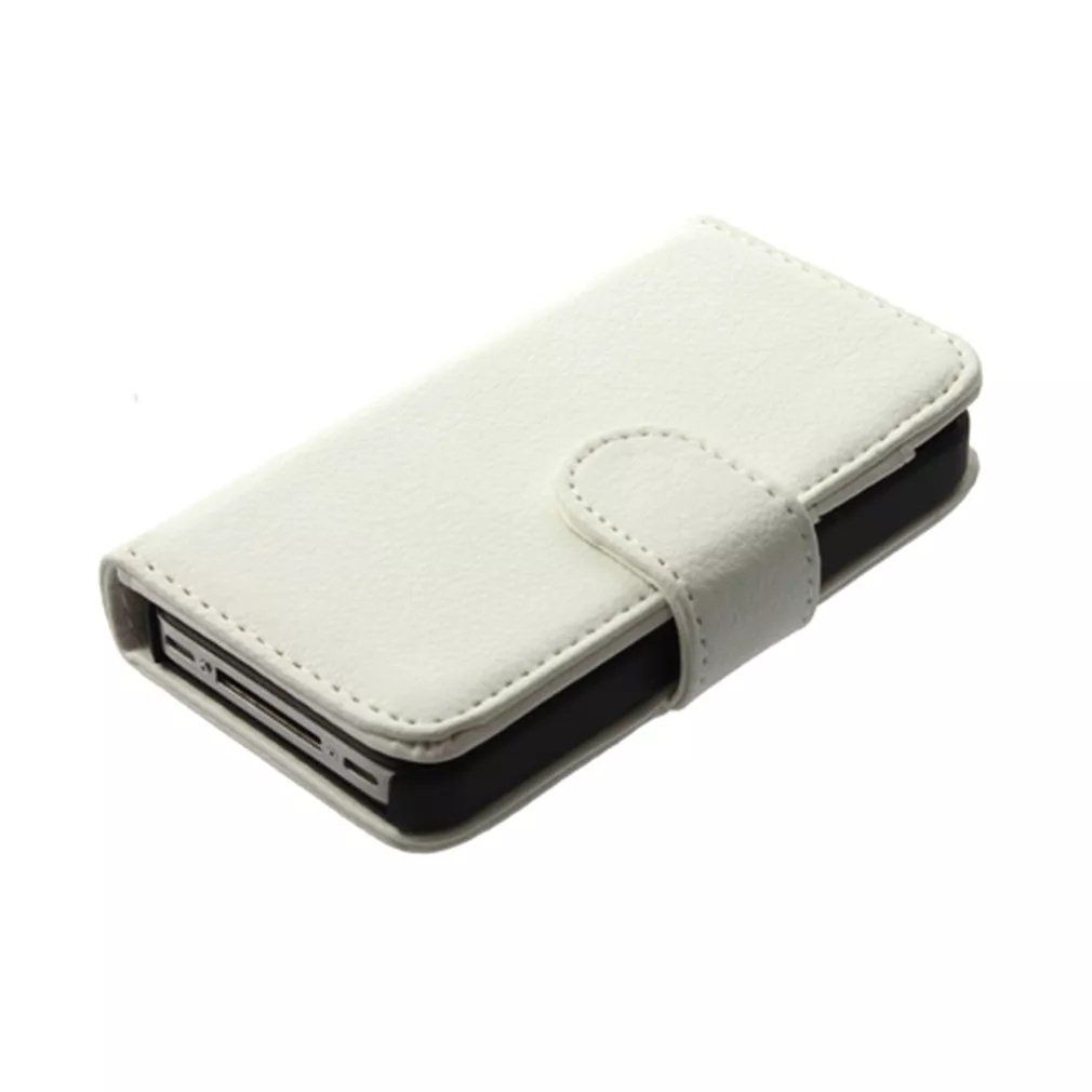 Wallet Pu Leather Credit Card Holder Pouch Case Cover For Apple Iphone White