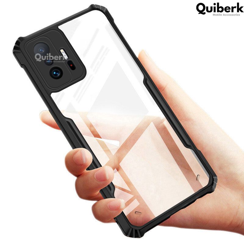 Quiberk for Xiaomi 11T Pro / Xiaomi 11T Case Edge-Reinforced Shockproof Hard Transparent Phone Cover