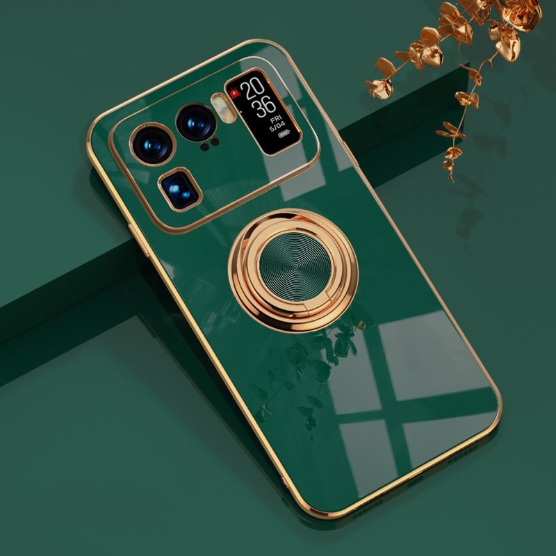 For Xiaomi Mi 11 Ultra Luxury Electroplating Soft TPU One-piece Shell with Ring is Compatible case
