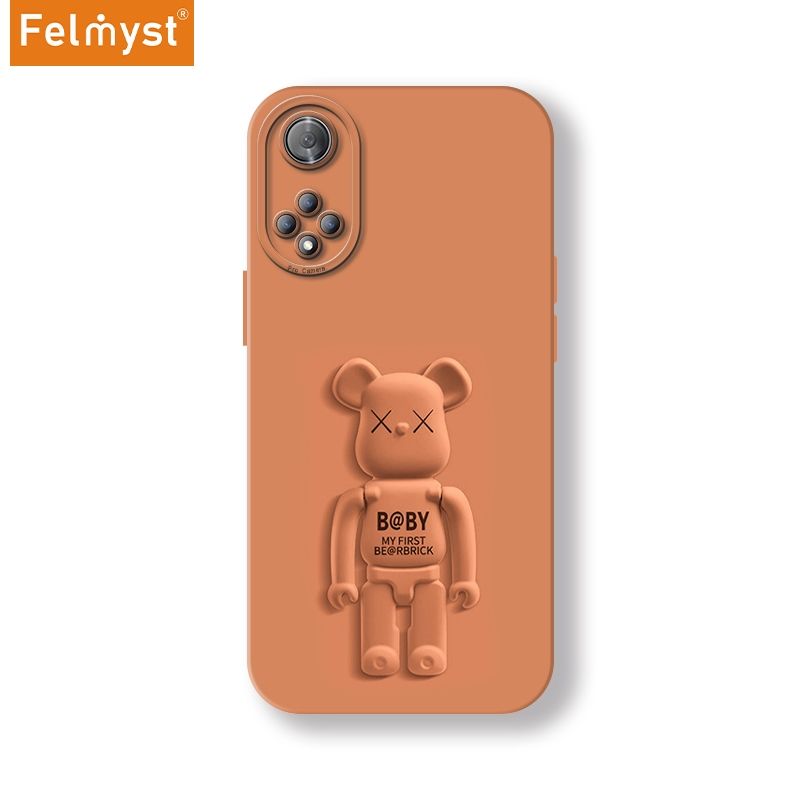 Bearbrick For Honor 50 Pro Back Mobile Phone Holder Case XX Be@rbrick Simple Luxury Mens Girls Liquid Silicone Protect Lens Shockproof Full Soft Cover