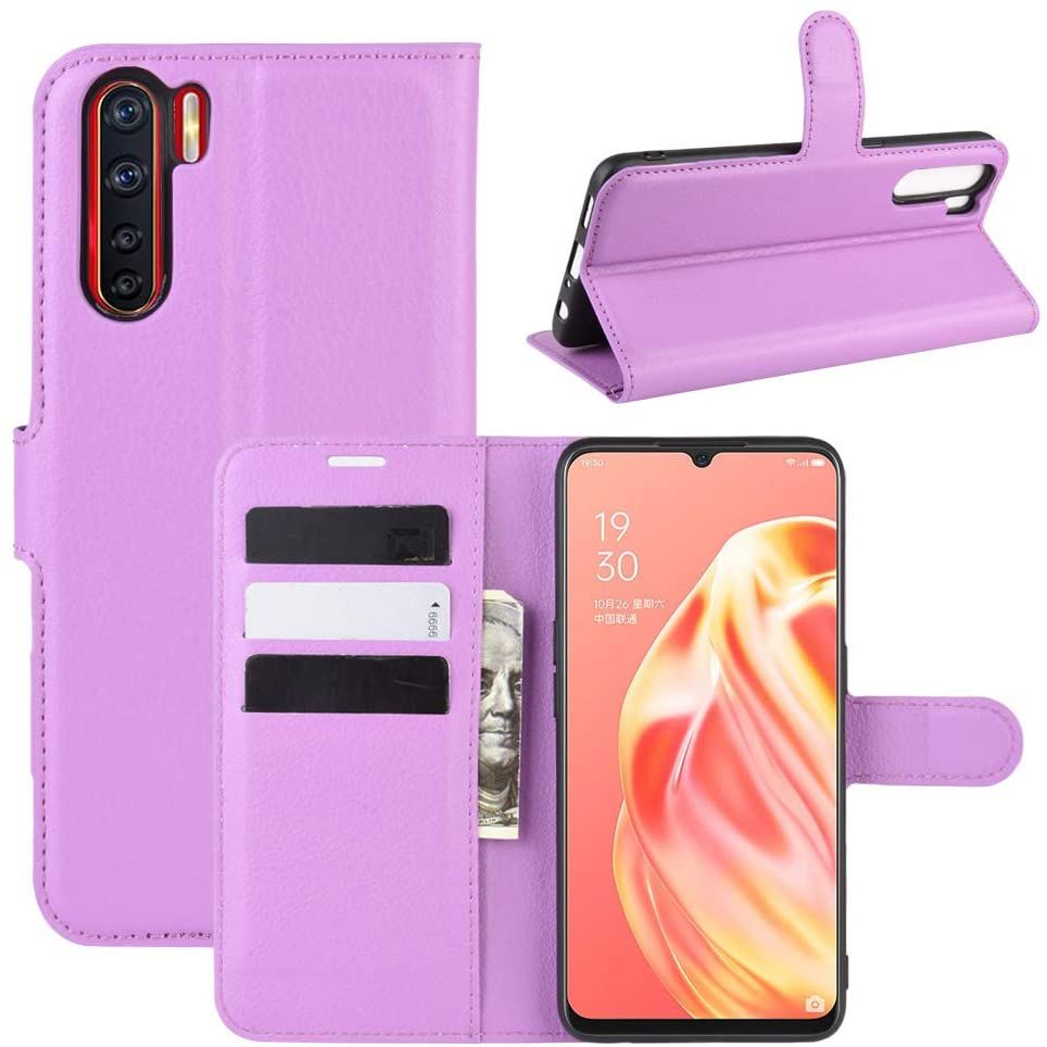 for OPPO A91 Case, PU Leather with Card Holder Case Wallet Flip with Stand Cover Protective Shell for OPPO A91 Phone Case
