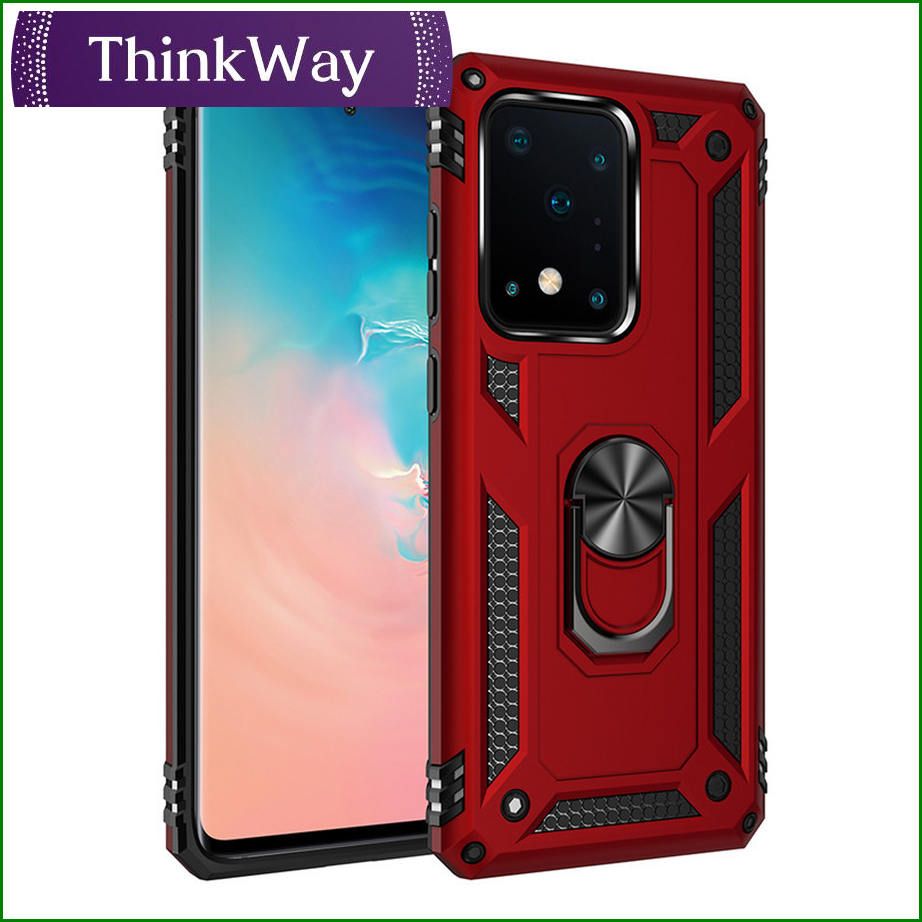 Folding Magnetic Rugged Armor Car Ring Holder Hard Case Back Cover For Samsung S10 plus & Samsung S10 5G