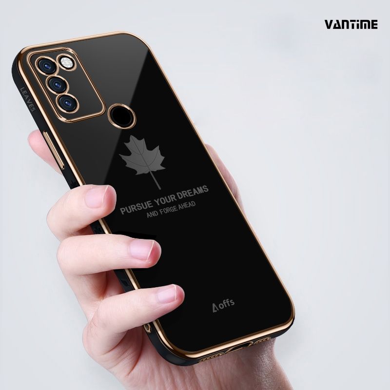 Vantime for Infinix Smart 5 Case 6D Plating Frame Shiny Bling Back Camera Protect Cover