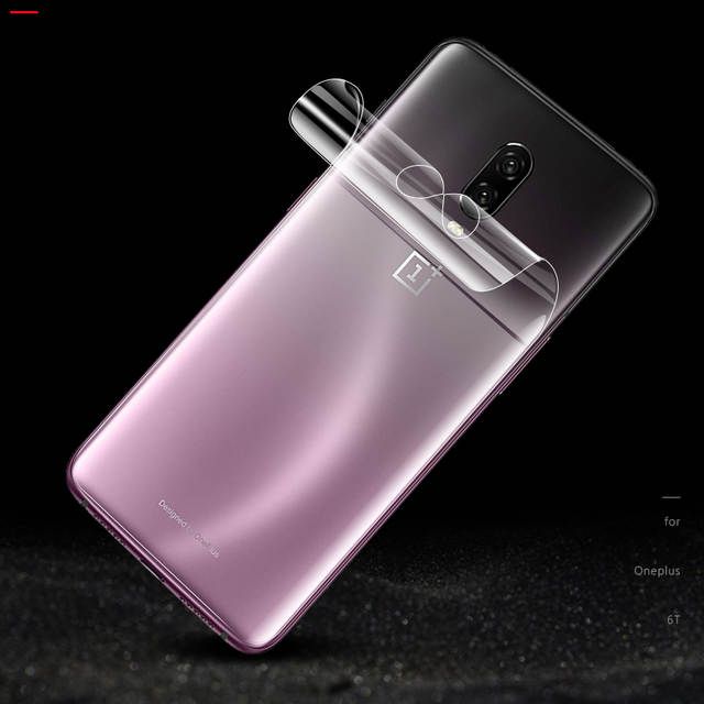 For Oneplus 7 Soft TPU  Back Full Cover Screen Protector Transparent Protective Film + Tools (Not Glass)