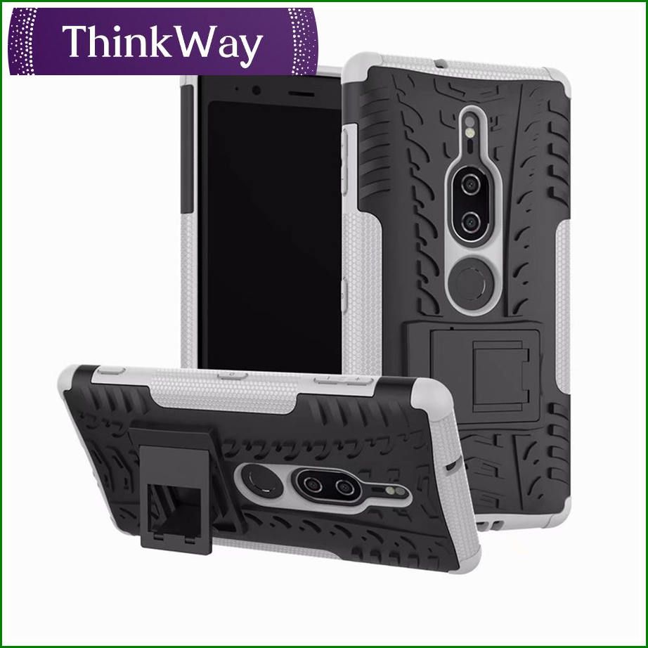 Colorful pattern bracket two-in-one anti-fall shell protective cover spider pattern mobile phone case shock-proof silicone cover For Sony XZ premium & Sony XA1 ultra