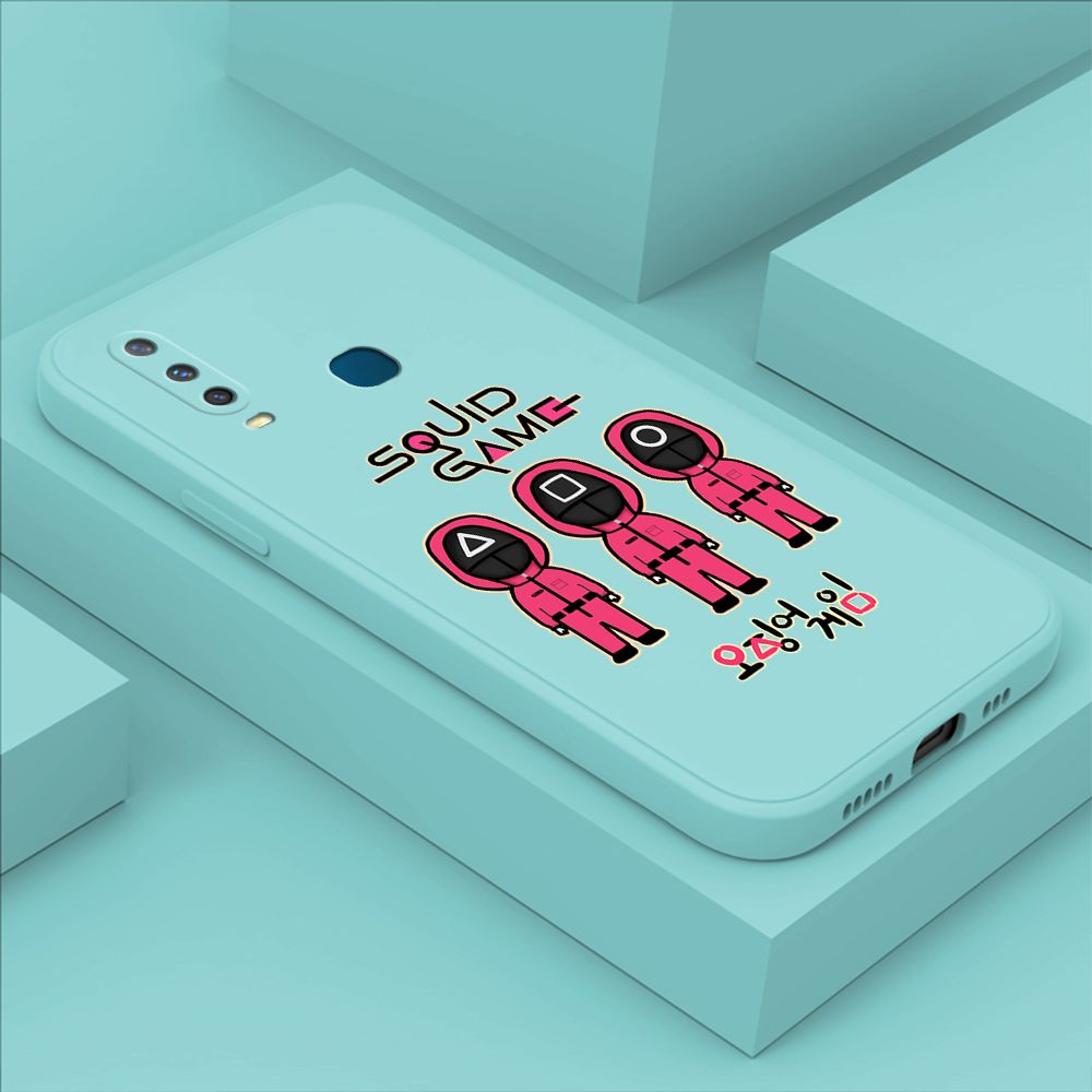 ZeroQiQi for Vivo Y17 Case Trend Cartoon Korean Squid Phone Cover Liquid Silicone Case Phone Protective Case