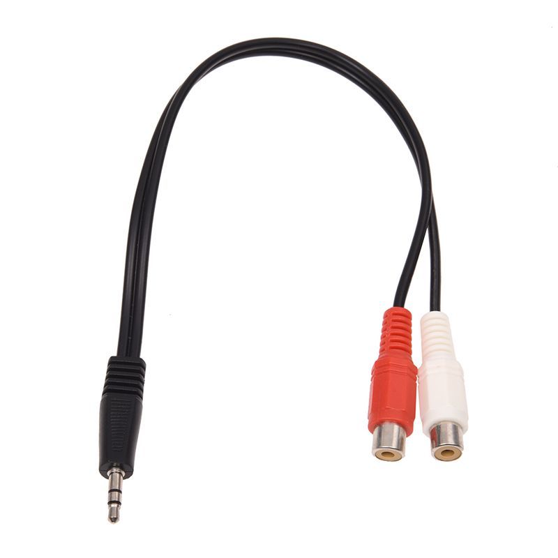 3.5mm stereo adapter adphone jack to 2 RCA jack adapter audio cable, 3.5mm Male to 2x RCA Female