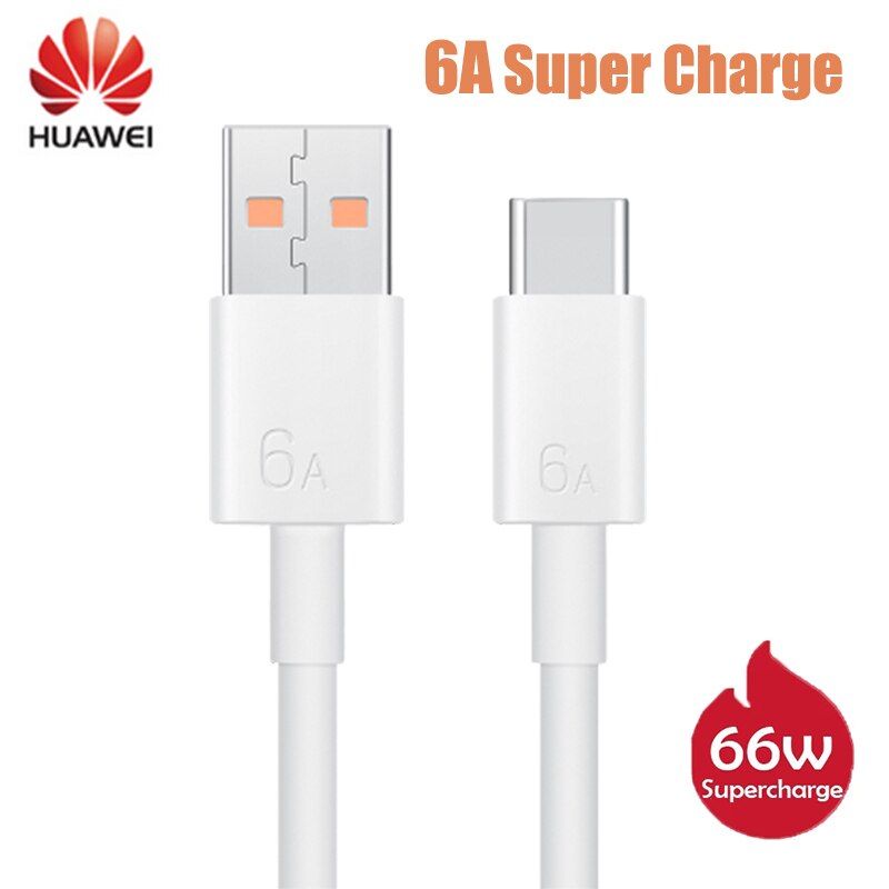 Huawei Mate 40 Pro 6A Super Charger Cable 66W Supercharge Type C USB Cable For Mate 20 30 Pro P30 P40 Pro Honor 30 30S