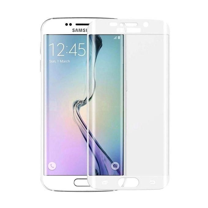 Full Coverage Curved Tempered Glass Galaxy S6 Edge Plus - White