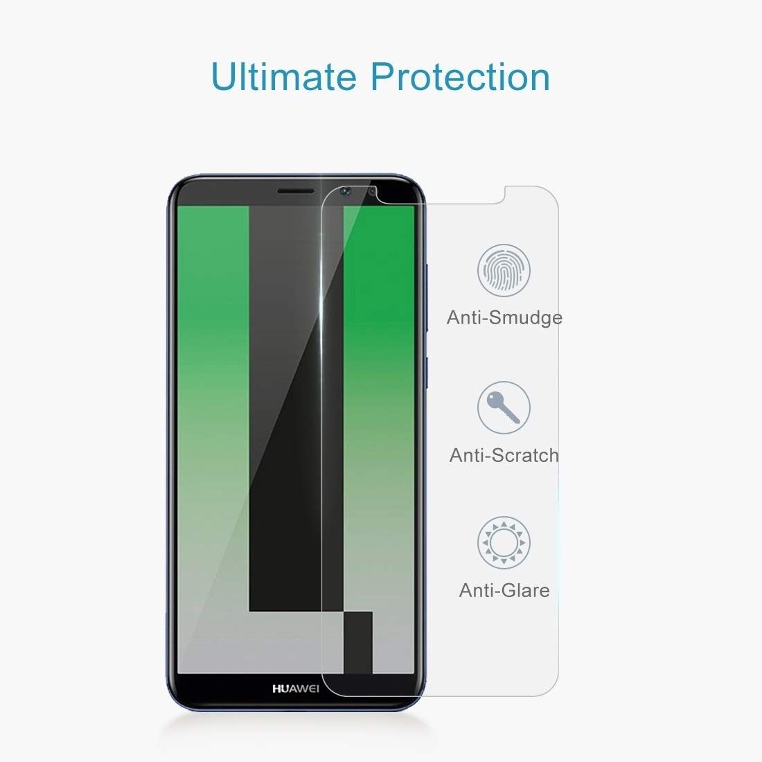 Huawei Mate Nova 2i Premium Tempered Glass Screen Protector Slim 9H Hard 2.5D-Transparent