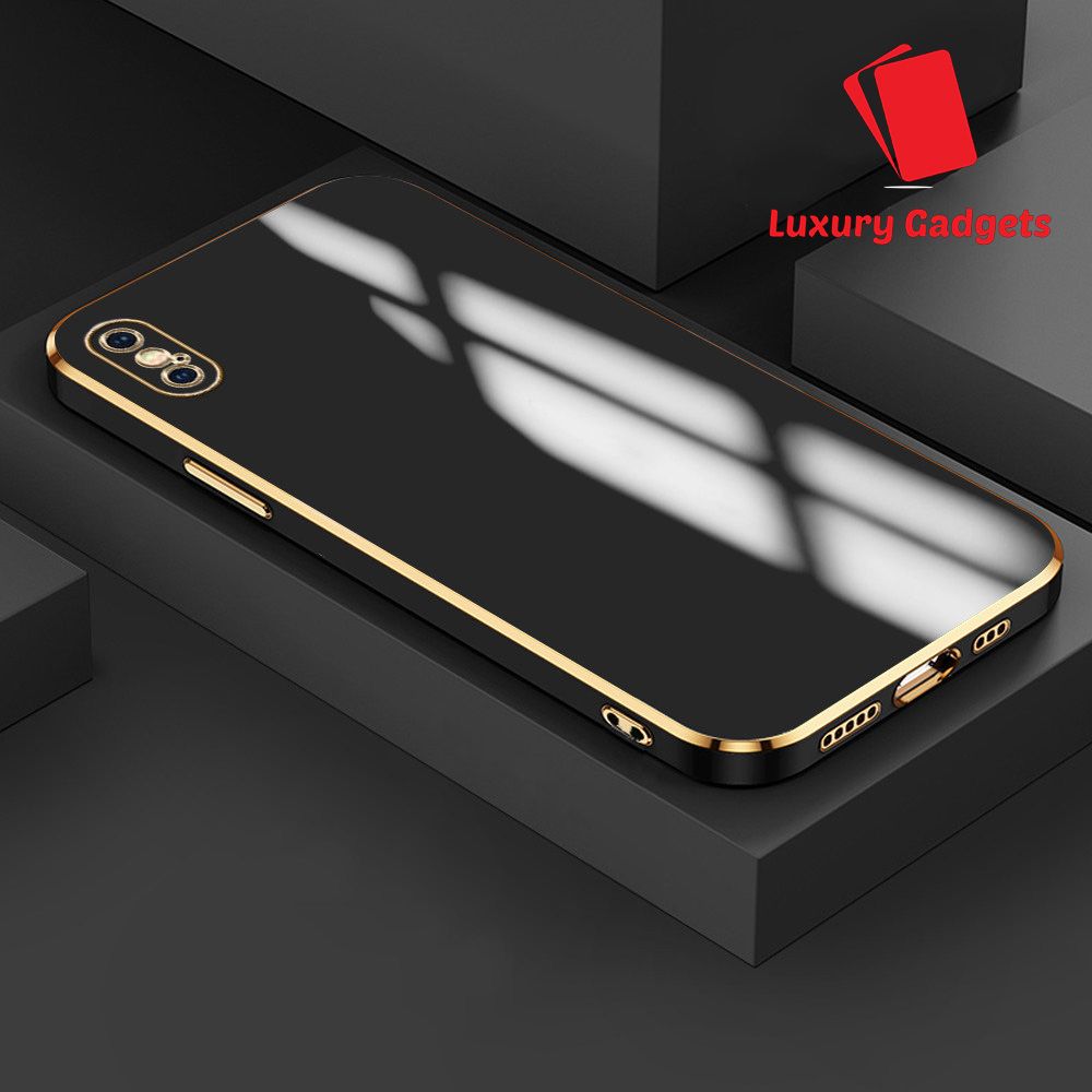 6D Case For iPhone X / XS - Luxury Electroplated Fashion Case With Camera Bumper Protection Flexible Shiny Soft Plating Flexible Silicone Trendy Stylish Back Cover