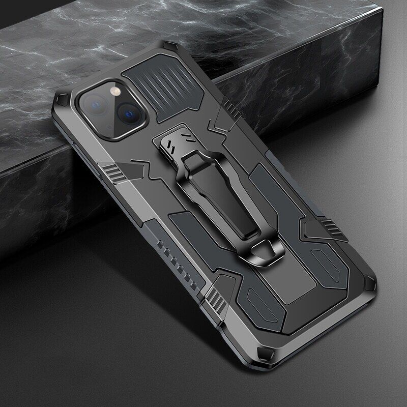 For iPhone 13 New Mechanical Armor Series Fully Upgraded Protective Cover Compatible with Magnetic Car