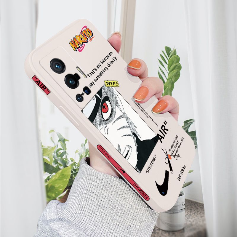 AMORVOR for Vivo X70 Pro 5G Back Cover Anime Uzumaki Naruto Side design Soft Case Liquid Silicone Phone Cases