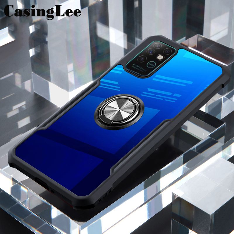 Protect Cover For infinix Note 8 Case Clear Transparent Shockproof Car Magnetic Holder Ring Back Cover infinix Note8 Phone cases
