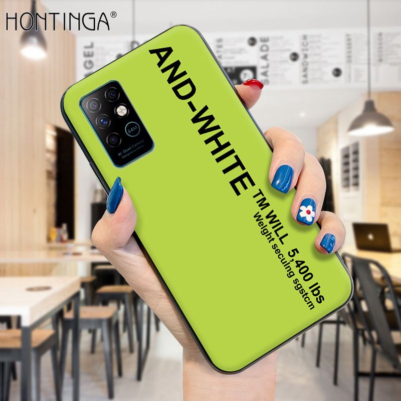 Hontinga for Infinix Note 8 Case Simple Generous Clean Color Girls Boys Cases Shockproof Soft Silicone TPU Phone Cover