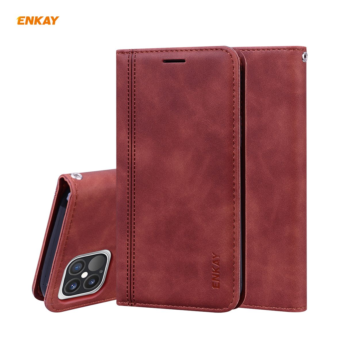For iPhone 12 Pro Max 6.7 ENKAY Hat-Prince ENK-PUC026 Horizontal Flip Leather Case with Holder & Card Slot