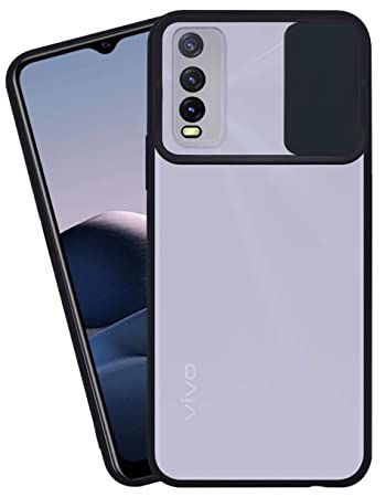 for Vivo Y20 / Vivo Y20i / Vivo Y12S Slide Camera Lens Protection Cases Mobile Back Cover Matte Cover Slide Camera Lens Protection Cases Mobile Back Cover Matte Cover