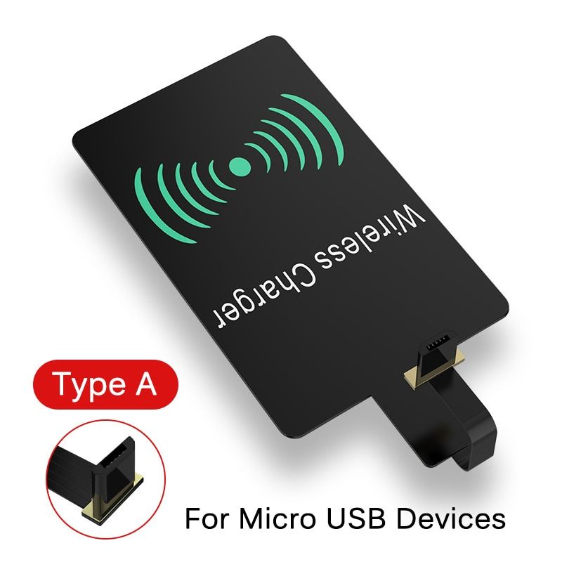 Wireless Charger Induction Receiver Qi Charging Adapter For iPhone 7 6 6S 5S Micro USB Type C Wireless Charge Pad Dock Connector