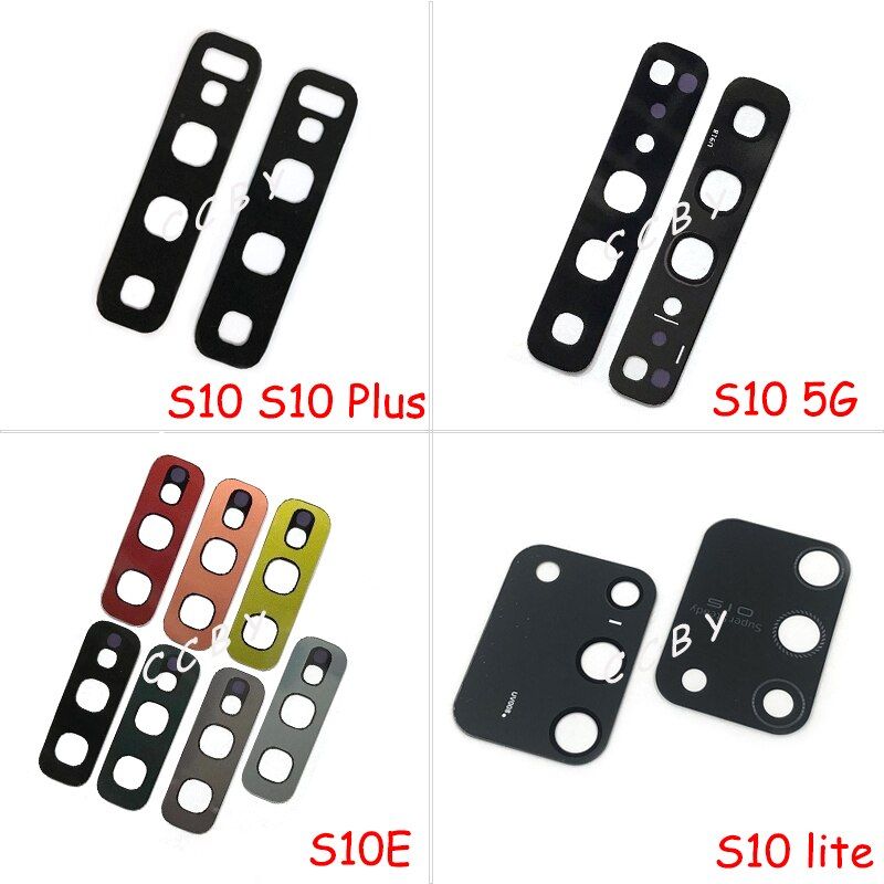 2pcs Rear Back Camera Glass Lens Cover Samsung Galaxy S10 Plus S10E S10 Lite 5G With Ahesive Sticker