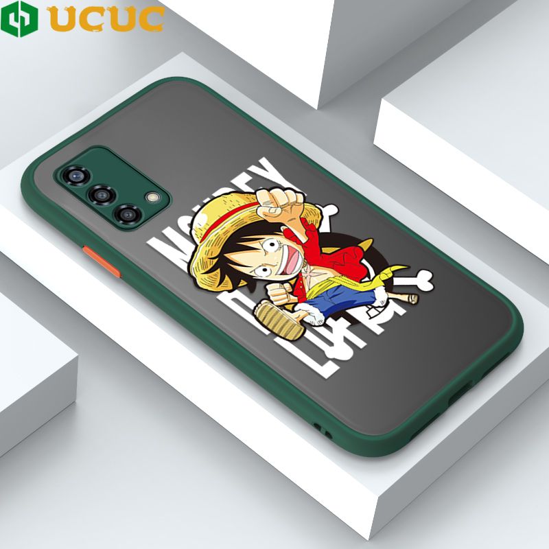 UCUC for OPPO F19 A74 A95 Back Cover Incentive Luffy Frosted Transparent Hard Phone Case Thin Shockproof Full Cover Camera Protect Case