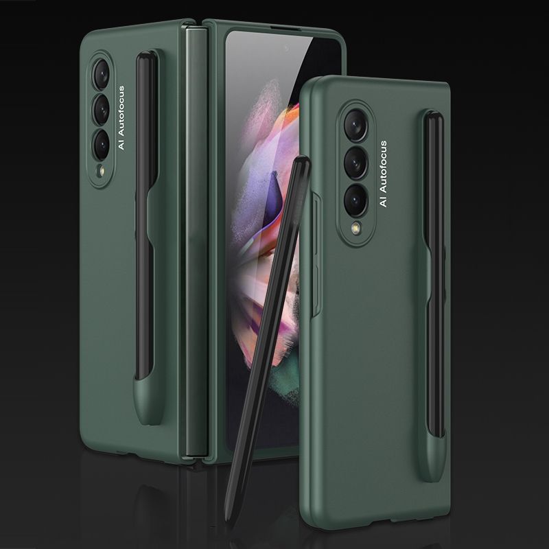 For Samsung Galaxy Z Fold3 5G GKK Ultra-thin Full Coverage Phone Flip Case with Pen Slot