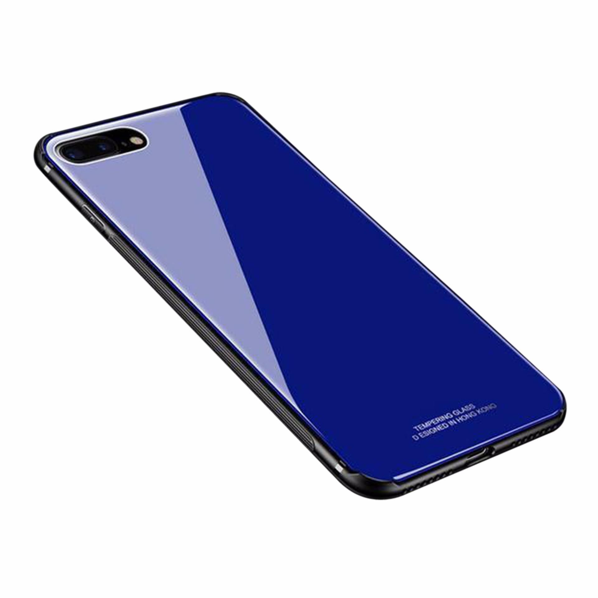 Glass Case For iPhone 7 Plus- Blue