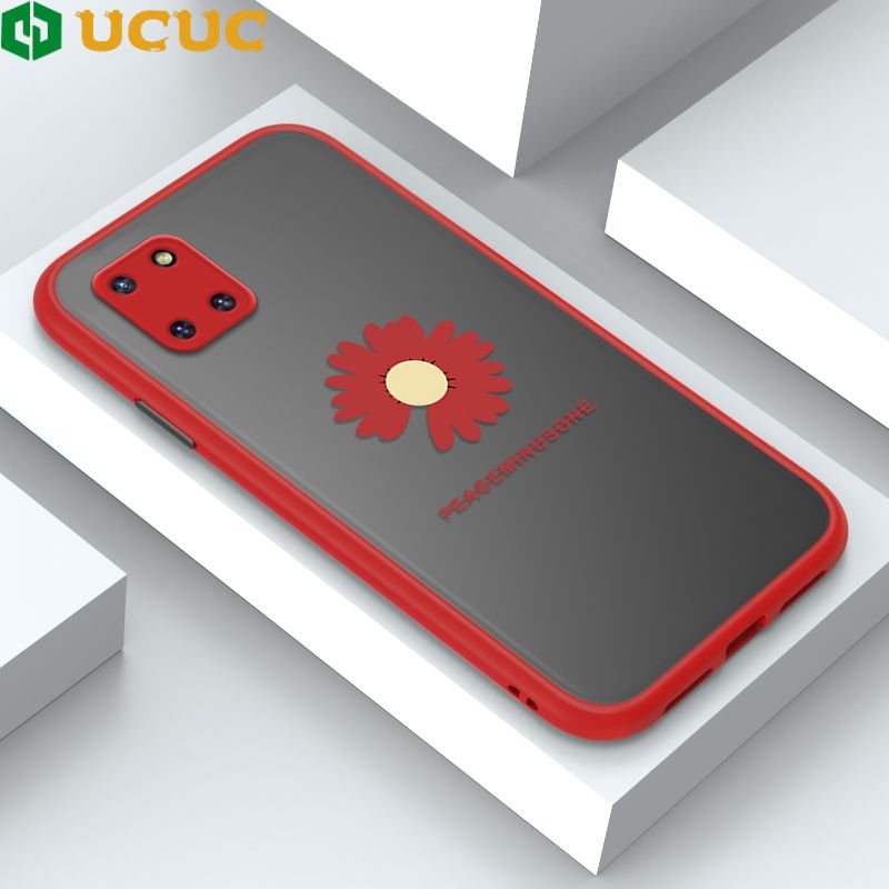 UCUC for Samsung Galaxy Note 10 Lite Back Cover INS Style Daisy Frosted Transparent Hard Phone Case Thin Shockproof Full Cover Camera Protect Case