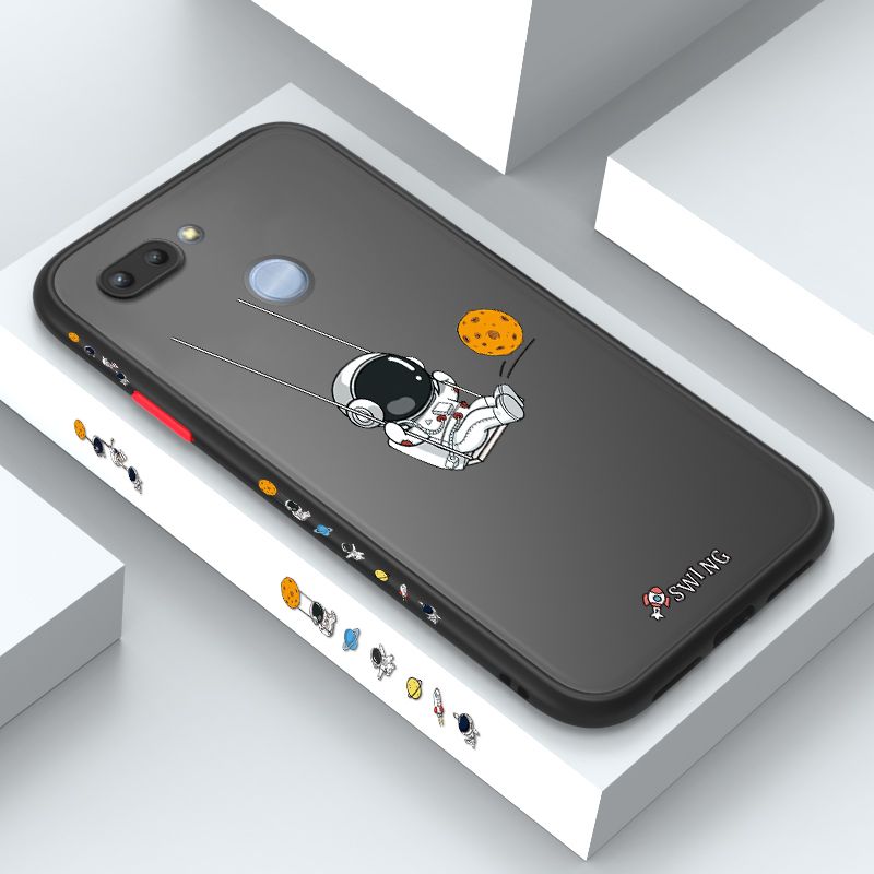 ZeroQiQi for Redmi 6 Case Astronaut Swinging Side Printing Cover Frosted Ultra Thin Protective Anti Fall Phone Case