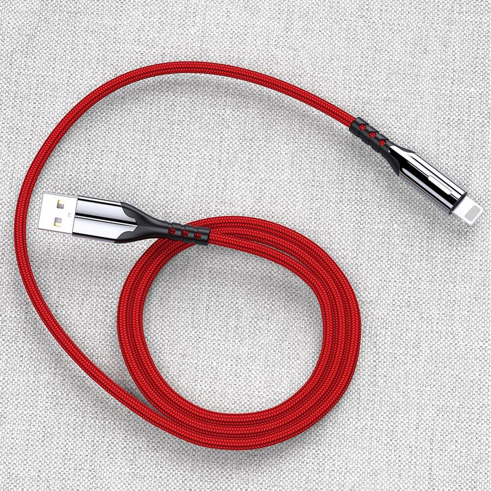 Flash LED Fast Charge USB Cable For iPhone 11 Pro X XS Max 5 6 6S 7 8 Plus iPad Origin Long 2M 3M Charger Data Mobile Phone Cord