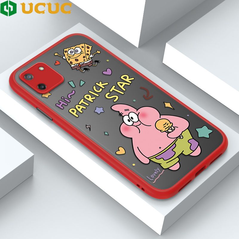 UCUC for Realme C11 Back Cover Pie Gig Star Frosted Transparent Hard Phone Case Thin Shockproof Full Cover Camera Protect Case