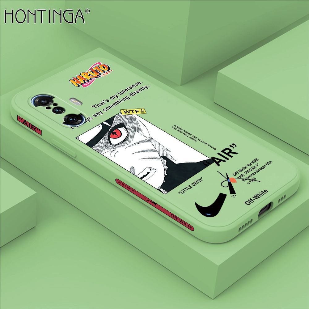 Hontinga for Xiaomi Poco F3 GT / Redmi K40 Gaming Case Side Design New Anime Naruto for Boys Back Cover Soft Square Edge Pattern Liquid Silicone Trend Phone Cases