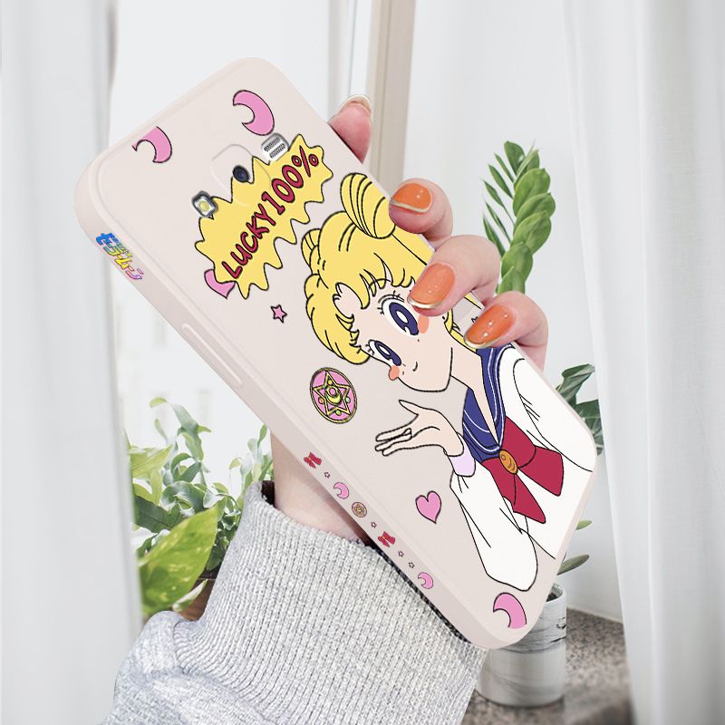 AMORVOR for Samsung Galaxy J7 Core/J7 2015 Back Cover Anime Super Sailor Moon Side design Soft Case Liquid Silicone Phone Cases