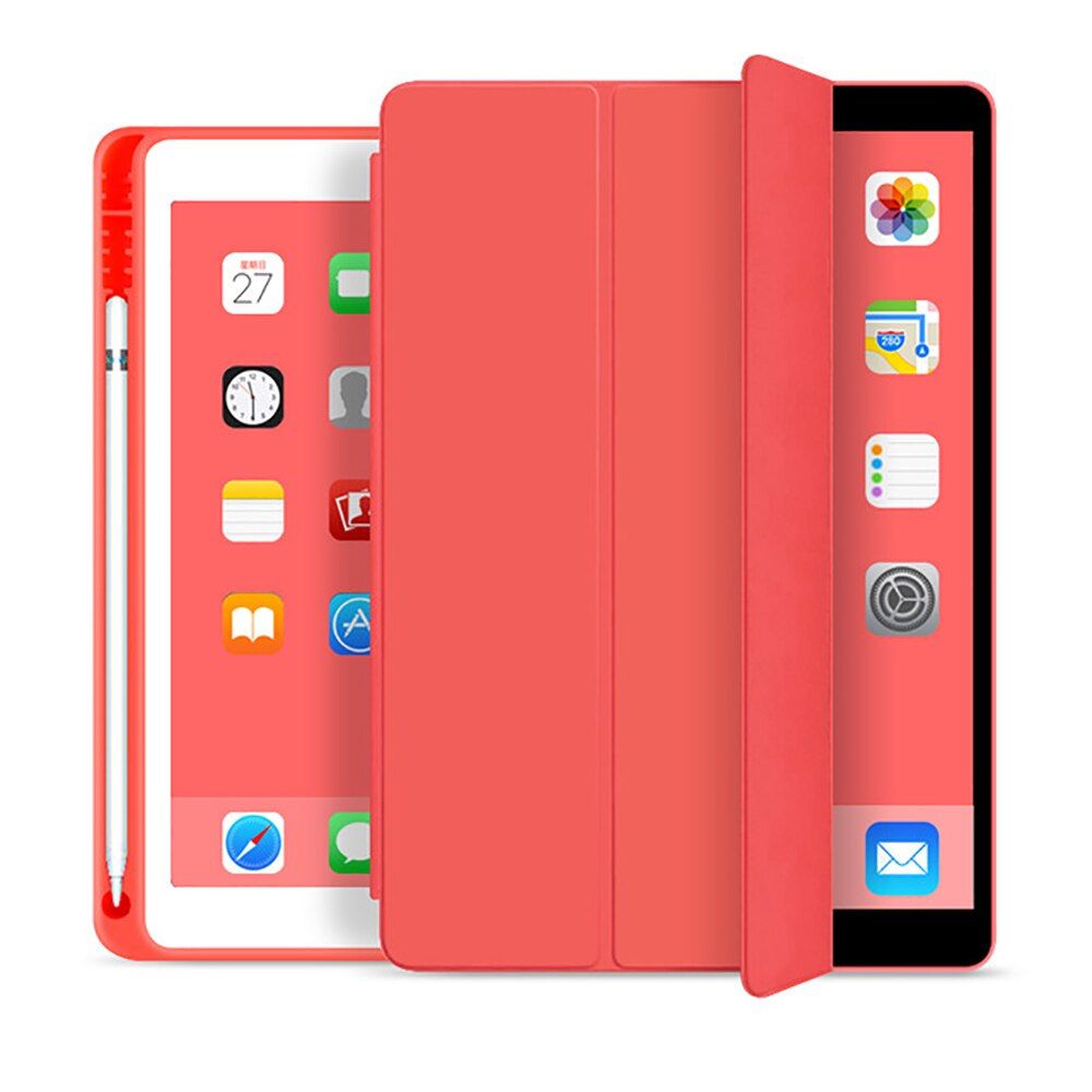 Case For 2019 iPad 10.2 7th Mini 5 2020 Pro 11 10.5 Air 3 Air 4 Smart Cover with Pencil Holder 9.7 iPad 2017 5th 2018 6th Gen