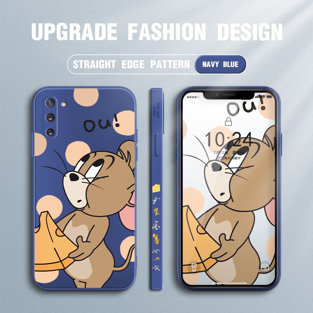FHKL for Samsung Galaxy Note 10 Back Cover Jerry Side design Soft Case Multicolor Liquid Silicone Phone Cases