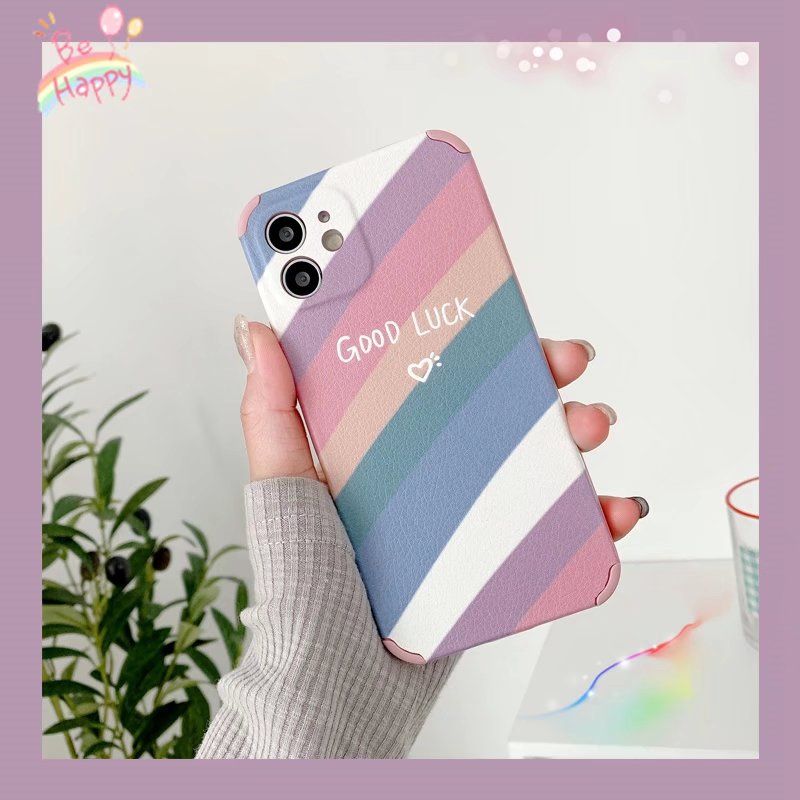Olige Rainbow Case For Huawei Y7A Nova 7i 7se 7 6 5i 5 5T 4 4e Mate 40 30 P40 P30 Pro Lite Y9s Y9 Prime 2019 INS Lambskin Camera Protection Shockproof Soft Phone Cover