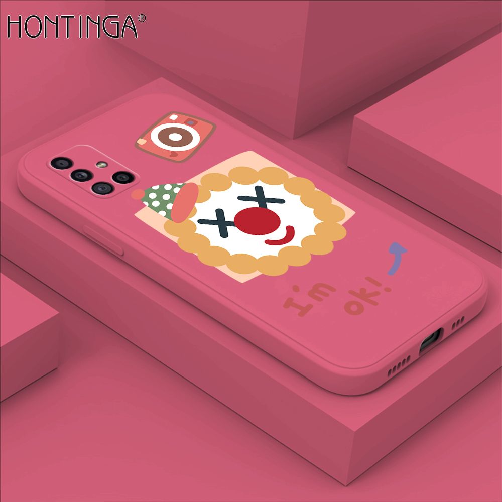 Hontinga for Samsung A51 Case New Cartoon Joker Phone Case Phone Case Soft Square Edge Silicone Cases Full Lens Cover Shockproof Protection Cover