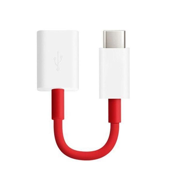 Type-C OTG Cable - Red and White