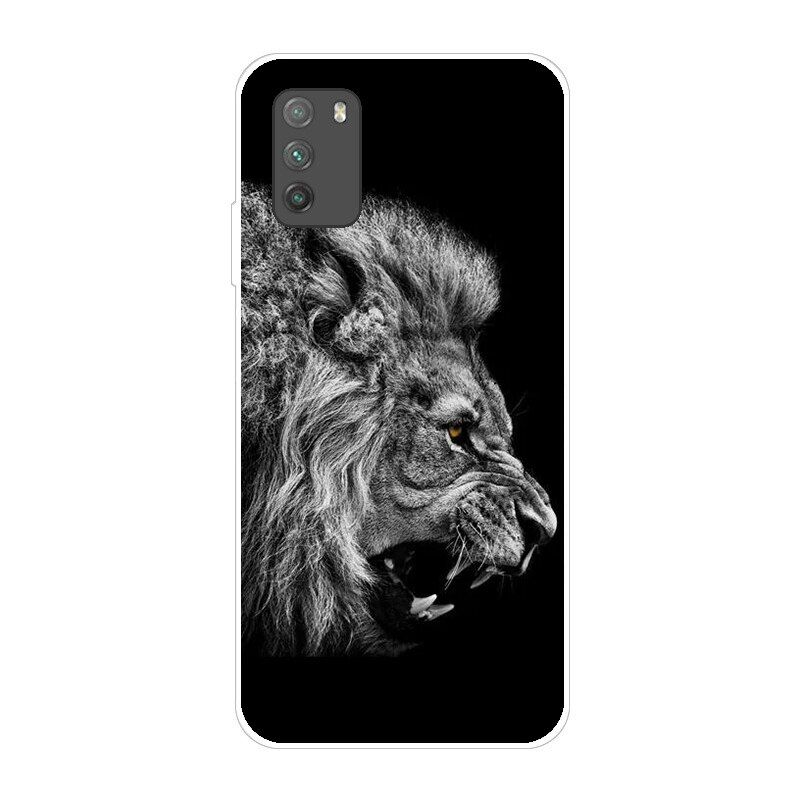 Case For Xiaomi Poco M3 Silicone 6.53 inch Soft TPU Phone Cover For Xiaomi Poco M3 Case Geometric Monkey Protective Case Bumper