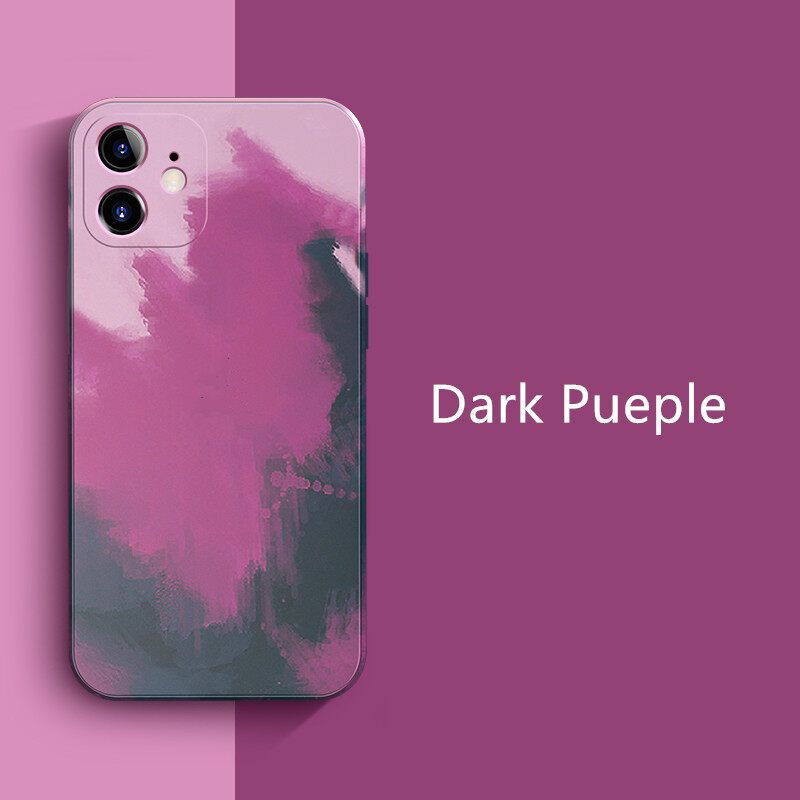 Watercolor Fashion TPU Phone Case for Huawei Y7A Y6P  Huawei Y6 Pro  Y9S Y9 Prime  Nova 7i 5T Nova 3i P30 Pro INS Square Silicone Gradient Painting Soft Case Cover