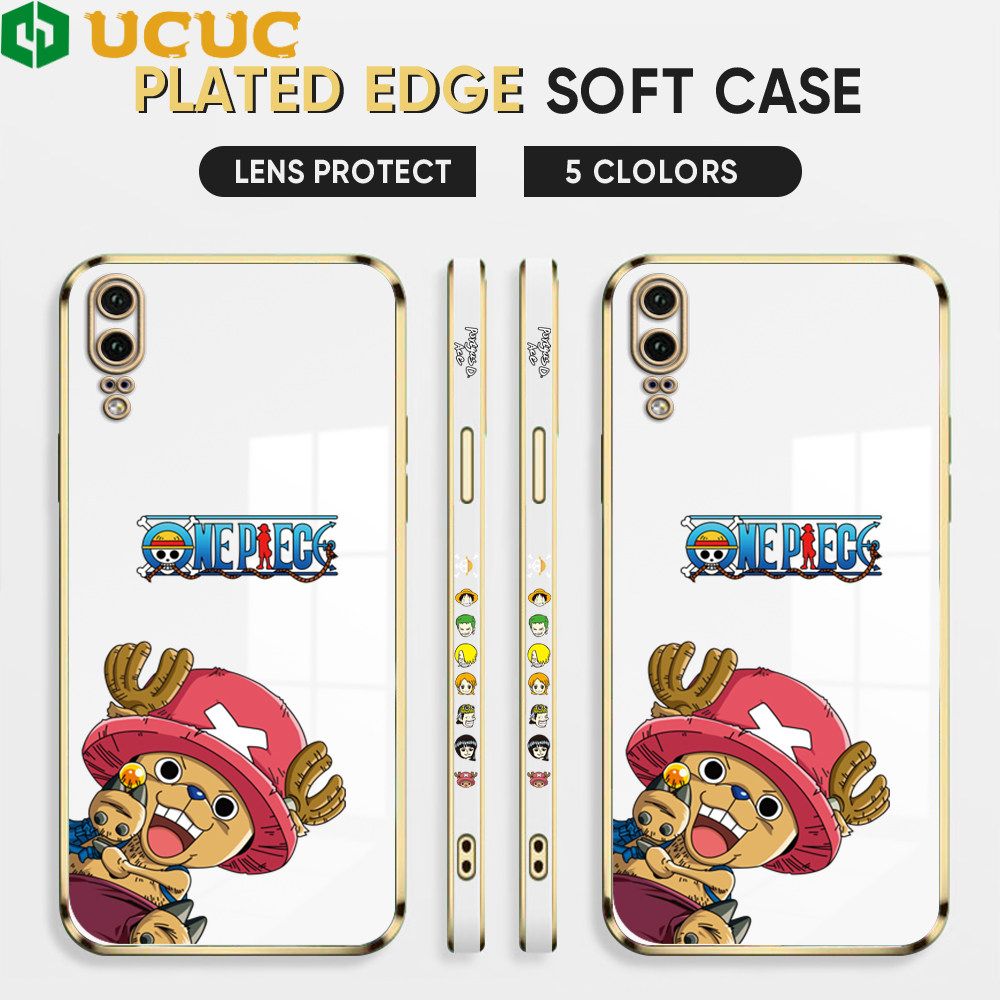 UCUC for Huawei P20 Case Creative Cartoon Chopper Luxury 6D Plating Soft Casing Silicone Ultra Thin Phone Cover