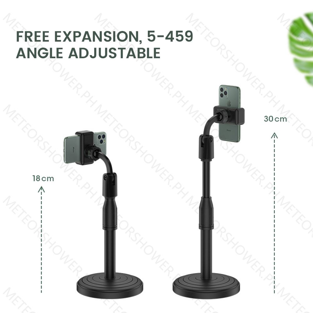 Desktop Mobile Phone Holder Stand 360 Rotate for Live Streaming Shoot YouTube TikTok Video Round Base Smartphone