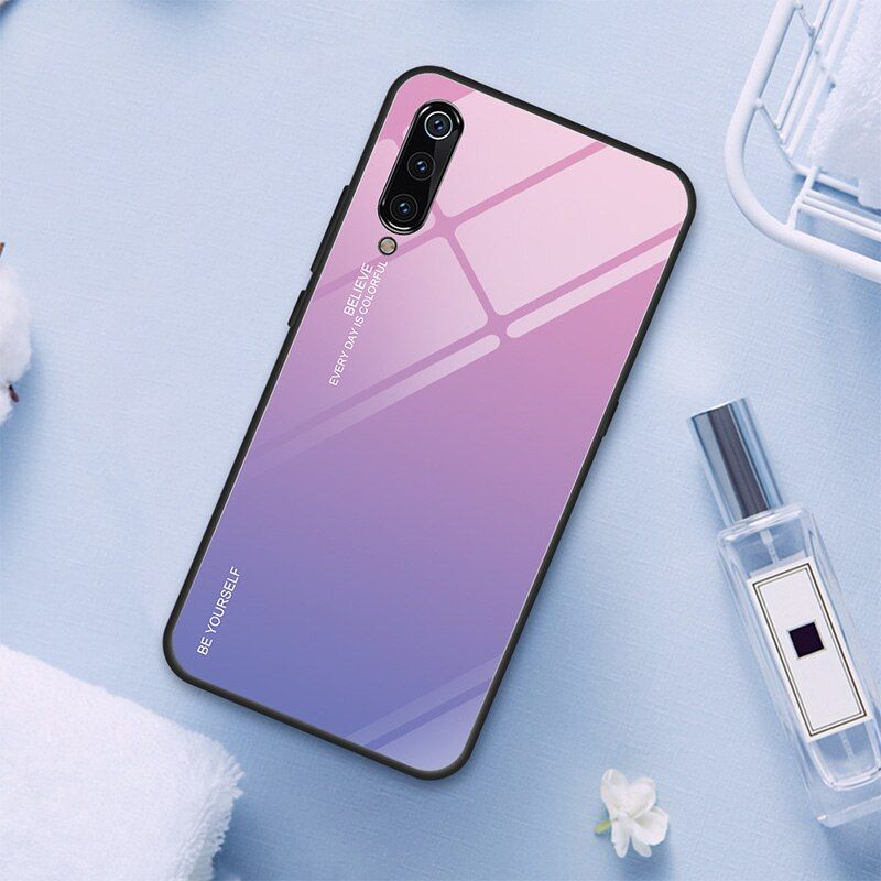 Tempered Glass Case for Xiaomi Redmi Note 8 Pro 7 6 Gradient Colorful Case for Redmi 7 6A 6 Pro 5 Plus K20 Glossy Stained Cover