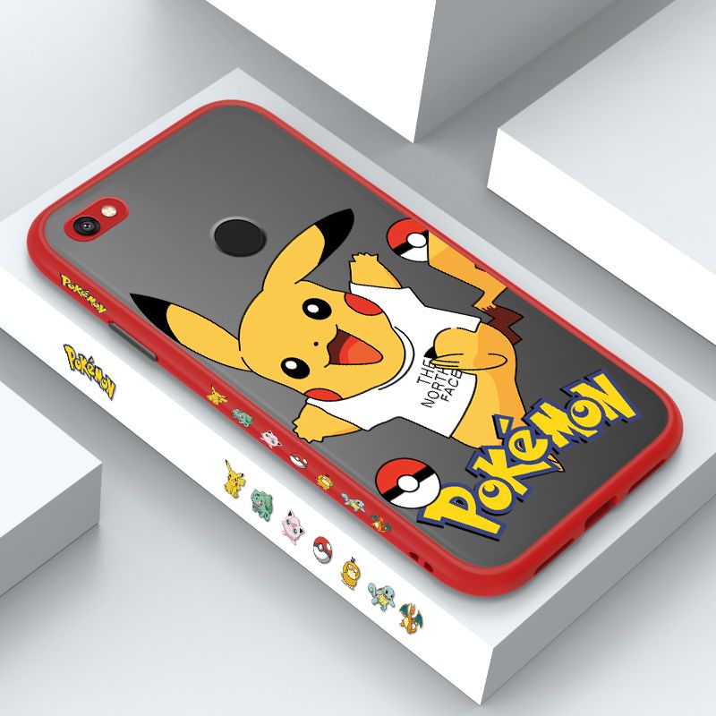 ZeroQiQi for Redmi Note 5A Prime Case White Clothes Pikachu Side Printing Cover Frosted Ultra Thin Protective Anti Fall Phone Case